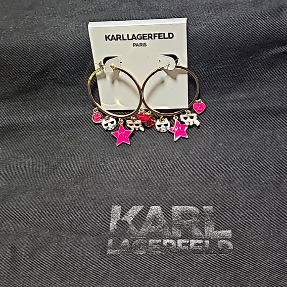 NEW Karl Lagerfeld Paris Hoop Earring . - Picture 2 of 4